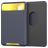 Mobigear Pocket - Porte Cartes en en Silicone - 2 Cartes - Compatible MagSafe - Bleu