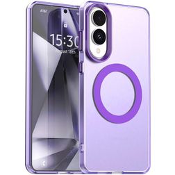 Mobigear Shockproof Samsung Galaxy S25 Edge MagSafe Plastique rigide Coque arrière - Violet