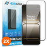 Mobigear Premium OnePlus Nord CE5 Verre trempé Protection d'écran - Compatible Coque - Noir (Lot de 2)