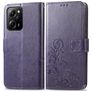Mobigear Clover Housse POCO X5 Pro Etui Porte-Monnaie - Violet