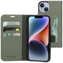 Mobiparts Classic Wallet Housse iPhone 14 Etui Porte-Monnaie - Stone Green
