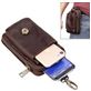 Mobigear Etui de ceinture (max 17 cm x 10,8 cm) - Pochette de ceinture - Holster - Marron