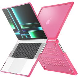 Mobigear Shockproof Pro MacBook Pro 14 pouces (2021-2026) Coque rigide pour MacBook - Rose - Modèle A2442 / A2779 / A2918 / A2992 / A3401 / A3112 / A3434 / A3427 / A3426