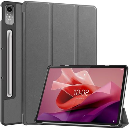 Mobigear Tri-Fold Coque Lenovo Tab P12 Etui - Gris