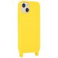 Mobigear Lanyard iPhone 14 Coque avec cordon en Silicone - Jaune