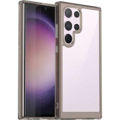 Mobigear Crystal Samsung Galaxy S24 Ultra Plastique rigide Coque arrière - Gris