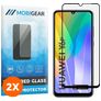 Mobigear Premium Huawei Y6p Verre trempé Protection d'écran - Compatible Coque - Noir (Lot de 2)