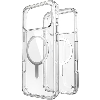 Speck Presidio Perfect Clear Coque Transparente iPhone 17 Pro Max MagSafe Coque arrière Rigide Anti-Chocs - Transparent