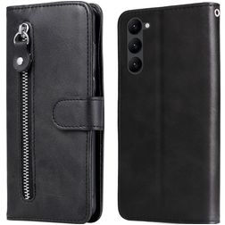 Mobigear Zipper Housse Samsung Galaxy S23 Plus Etui Porte-Monnaie - Noir