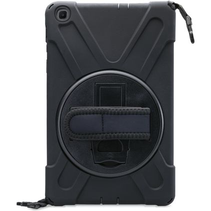 Xccess Survivor All-round Samsung Galaxy Tab S6 Lite Plastique rigide / Silicone Coque arrière + Bandoulière + Support - Noir