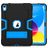 Mobigear ShieldStand Coque iPad 10 (2022) Coque arrière en Plastique rigide,Silicone + Support Amovible - Noir / Bleu