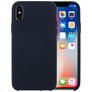 Mobigear Rubber Touch Coque iPhone XS Coque arrière en Silicone - Dark Blue