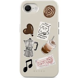 Burga Tough Coque iPhone 16e MagSafe Coque arrière Rigide Anti-Chocs - Oat Milk Please