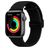 Mobigear Braided Mag Bracelet Nylon pour Apple Watch Fermeture magnétique - 49/46/45/44 mm - Noir