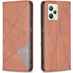 Mobigear Rhombus Slim Realme C35 Étui - Marron