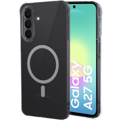 Mobiparts Classic Coque Transparente Samsung Galaxy A27 MagSafe Coque arrière en TPU Souple - Transparent