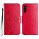Mobigear Flowers Housse Samsung Galaxy A56 Etui Porte-Monnaie - Rouge