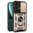 Mobigear Armor Ring Cam Slide Xiaomi 13 Plastique rigide Coque arrière Antichoc avec bague de maintien et cache caméra coulissant - Or