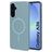 Mobiparts Slim Line Coque Samsung Galaxy A36 MagSafe Coque arrière Rigide - Sage Green
