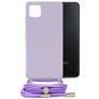 Mobilize Lanyard Gelly Samsung Galaxy A22 5G Coque avec cordon en TPU Souple - Pastel Purple