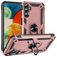 Mobigear Armor Ring Samsung Galaxy A24 Plastique rigide Coque arrière Antichoc avec bague de maintien - Rose doré