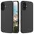 Mobigear Rubber Touch Coque iPhone 16 Coque arrière en Silicone - Noir