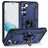 Mobigear Armor Ring Coque Samsung Galaxy S23 Coque arrière Rigide Anti-Chocs avec Anneau-Support - Bleu