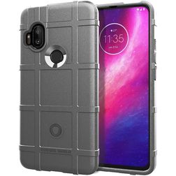 Mobigear Rugged Shield Motorola One Hyper TPU souple Coque arrière Antichoc - Gris