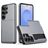 Mobigear Card Coque Samsung Galaxy S26 Ultra Coque arrière Rigide Anti-Chocs avec Porte-Cartes - Gris