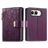 Mobigear Flowers Housse iPhone Duo Etui Porte-Monnaie - Violet