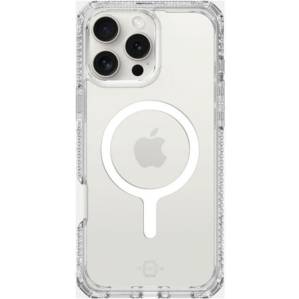 ITSKINS Level 2 HybridMagClear R Coque Transparente iPhone 16 Pro Max MagSafe Coque arrière Rigide Anti-Chocs - Transparent