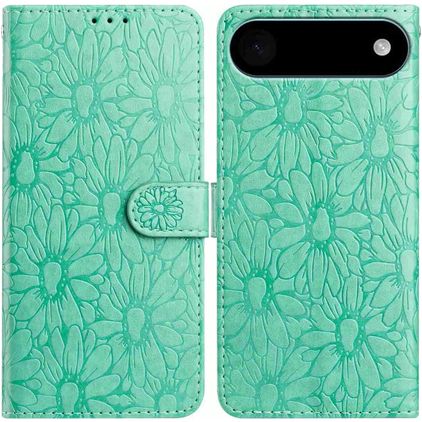 Mobigear Flowers Housse iPhone Air Etui Porte-Monnaie - Vert