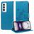 Mobigear Flowers Housse OPPO Reno 12 Pro Etui Porte-Monnaie - Bleu