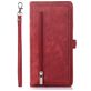 Mobigear Zipper Housse iPhone 14 Etui Porte-Monnaie - Rouge