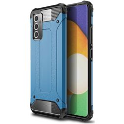 Mobigear Outdoor Coque Samsung Galaxy A82 5G Coque arrière Rigide Anti-Chocs - Bleu