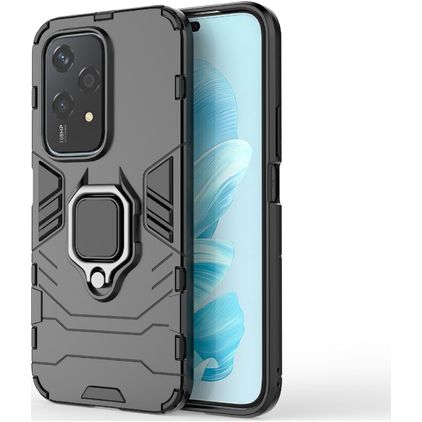 Mobigear Armor Ring Coque HONOR 200 Lite Coque arrière Rigide Anti-Chocs avec Anneau-Support - Noir