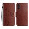Mobigear Flowers Samsung Galaxy A56 Étui Portefeuille - Marron
