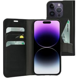 Mobiparts Classic Wallet Housse iPhone 14 Pro Etui Porte-Monnaie - Noir