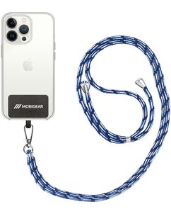 Mobigear Lanyard - Cordon de téléphone universel ajustable - Noir / Bleu / Baby Blue