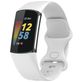 Mobigear Sport Dual Bracelet Silicone Fitbit Charge 5 Fermeture à clou et passant - Blanc