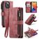 Caseme C30 Housse iPhone 14 Pro Etui Porte-Monnaie - Rouge