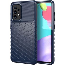 Mobigear Groove Coque Samsung Galaxy A52 Coque arrière en TPU Souple - Bleu