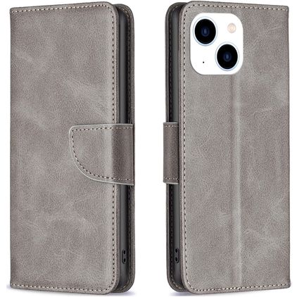 Mobigear Excellent Housse iPhone 15 Etui Porte-Monnaie - Gris