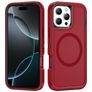Mobigear Rugged Mag Coque iPhone 16 Pro Max MagSafe Coque arrière Rigide Anti-Chocs - Rouge