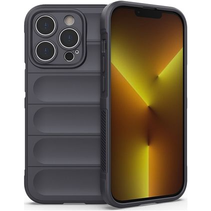 Mobigear Bumpy Coque iPhone 14 Pro Coque arrière en TPU Souple - Charcoal
