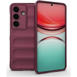 Mobigear Bumpy Coque Samsung Galaxy S26 Coque arrière en TPU Souple - Wine Red