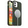 Mobigear Rubber Touch Coque iPhone 12 Mini MagSafe Coque arrière en Silicone - Vert
