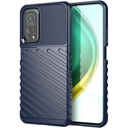 Mobigear Groove Coque Xiaomi Mi 10T Coque arrière en TPU Souple - Bleu