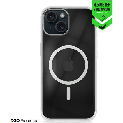 Striker X-Core Xtreme Impact Coque Transparente iPhone 15 MagSafe Coque arrière Rigide Anti-Chocs - Transparent