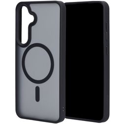 Mobiparts Hardcover Samsung Galaxy S25 Plus MagSafe Plastique rigide Coque arrière - Satin Black